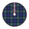 MIZIBAO Christmas Tree Skirt Murray Clan Turquoise and Royal Blue Modern Tartan Rustic Xmas Tree Skirts Mat Festive Decoration for Merry Christmas and New Year Holiday Party 36" view 2