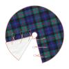 MIZIBAO Christmas Tree Skirt Murray Clan Turquoise and Royal Blue Modern Tartan Rustic Xmas Tree Skirts Mat Festive Decoration for Merry Christmas and New Year Holiday Party 36" view 4