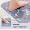 JUSHZ Bath Mat Bath Mats for Bathroom Mat Non Slip Washable Bathmat Shower Outside Rug Dense Drainage Holes Strong Suction Cup on The Back (50x80cm,Blue) view 2