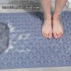 JUSHZ Bath Mat Bath Mats for Bathroom Mat Non Slip Washable Bathmat Shower Outside Rug Dense Drainage Holes Strong Suction Cup on The Back (50x80cm,Blue) view 4