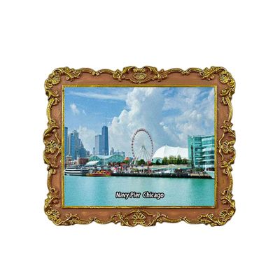 Navy Pier Chicago Illinois USA Refrigerator Magnet 3D Travel Souvenir Fridge Decoration Magnetic Sticker Craft Collection