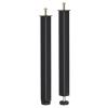 uxcell 2pcs Adjustable Height Bed Frame Support Legs Replacement Bed Rail Support Center Frame Slat Feet Risers(350mm-370mm/13.8"-14.6"), Black view 1