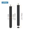 uxcell 2pcs Adjustable Height Bed Frame Support Legs Replacement Bed Rail Support Center Frame Slat Feet Risers(350mm-370mm/13.8"-14.6"), Black view 2