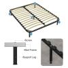 uxcell 2pcs Adjustable Height Bed Frame Support Legs Replacement Bed Rail Support Center Frame Slat Feet Risers(350mm-370mm/13.8"-14.6"), Black view 4