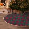 DKJlitter Christmas Tree Skirt, Clan McCarthy Tartan Green and Red Plaid Xmas Tree Skirts Mat Farmhouse Rustic Xmas Holiday Indoor Party Outdoor Decoration 30 inches view 1