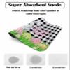 Dish Drying Stone Mat for Kitchen Counter, Absorbent Dish Mat Easter Rabbit Eggs Spring Flower Black Buffalo Plaid Microfiber Non-Slip Coffee Mat Diatomaceous Earth Mat for Bar, 16 Inch x 18 Inch view 2