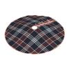 MIZIBAO Christmas Tree Skirt Navy Blue and Burgundy Plaid Rustic Xmas Tree Skirts Mat Festive Decoration for Merry Christmas and New Year Holiday Party 36" view 3