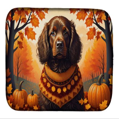 Caroline's Treasures DAC1027DDM Boykin Spaniel Fall Dish Drying Mat Absorbent Dish Drying Mat Pad for Kitchen Counter Dish Drainer Mat for Countertop, 14 x 21", Multicolor