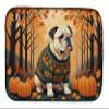 Caroline's Treasures DAC1030DDM White English Bulldog Fall Dish Drying Mat Absorbent Dish Drying Mat Pad for Kitchen Counter Dish Drainer Mat for Countertop, 14 x 21", Multicolor view 1