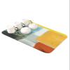 Dish Drying Stone Mat for Kitchen Counter, Absorbent Dish Mat Abstract Painting Art Style Orange Blue Yellow Grey Red Microfiber Non-Slip Coffee Mat Diatomaceous Earth Mat for Bar, 12 Inch x 16 Inch view 1