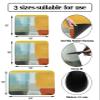 Dish Drying Stone Mat for Kitchen Counter, Absorbent Dish Mat Abstract Painting Art Style Orange Blue Yellow Grey Red Microfiber Non-Slip Coffee Mat Diatomaceous Earth Mat for Bar, 12 Inch x 16 Inch view 3