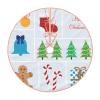 MIZIBAO Christmas Tree Skirt Light Blue Christmas Pattern Rustic Xmas Tree Skirts Mat Festive Decoration for Merry Christmas and New Year Holiday Party 30" view 2