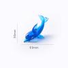 DECRZPB Handmade Glass Blue Dolphin Figurine Blown Glass Coloured Glaze Paperweights Birthday Gift Table Ornaments Home Decor view 2