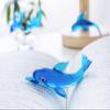 DECRZPB Handmade Glass Blue Dolphin Figurine Blown Glass Coloured Glaze Paperweights Birthday Gift Table Ornaments Home Decor view 4