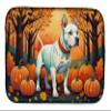 Caroline's Treasures DAC1008DDM White Pit Bull Terrier Fall Dish Drying Mat Absorbent Dish Drying Mat Pad for Kitchen Counter Dish Drainer Mat for Countertop, 14 x 21", Multicolor view 1