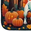Caroline's Treasures DAC1008DDM White Pit Bull Terrier Fall Dish Drying Mat Absorbent Dish Drying Mat Pad for Kitchen Counter Dish Drainer Mat for Countertop, 14 x 21", Multicolor view 4
