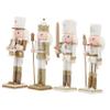 BCOATH 4pcs Wooden Nutcracker Xmas Decor Tabletop Ornament for Christmas Party Adorable Nutcracker Figurines for Home Decoration Present for Boys and Girls Holidays view 1