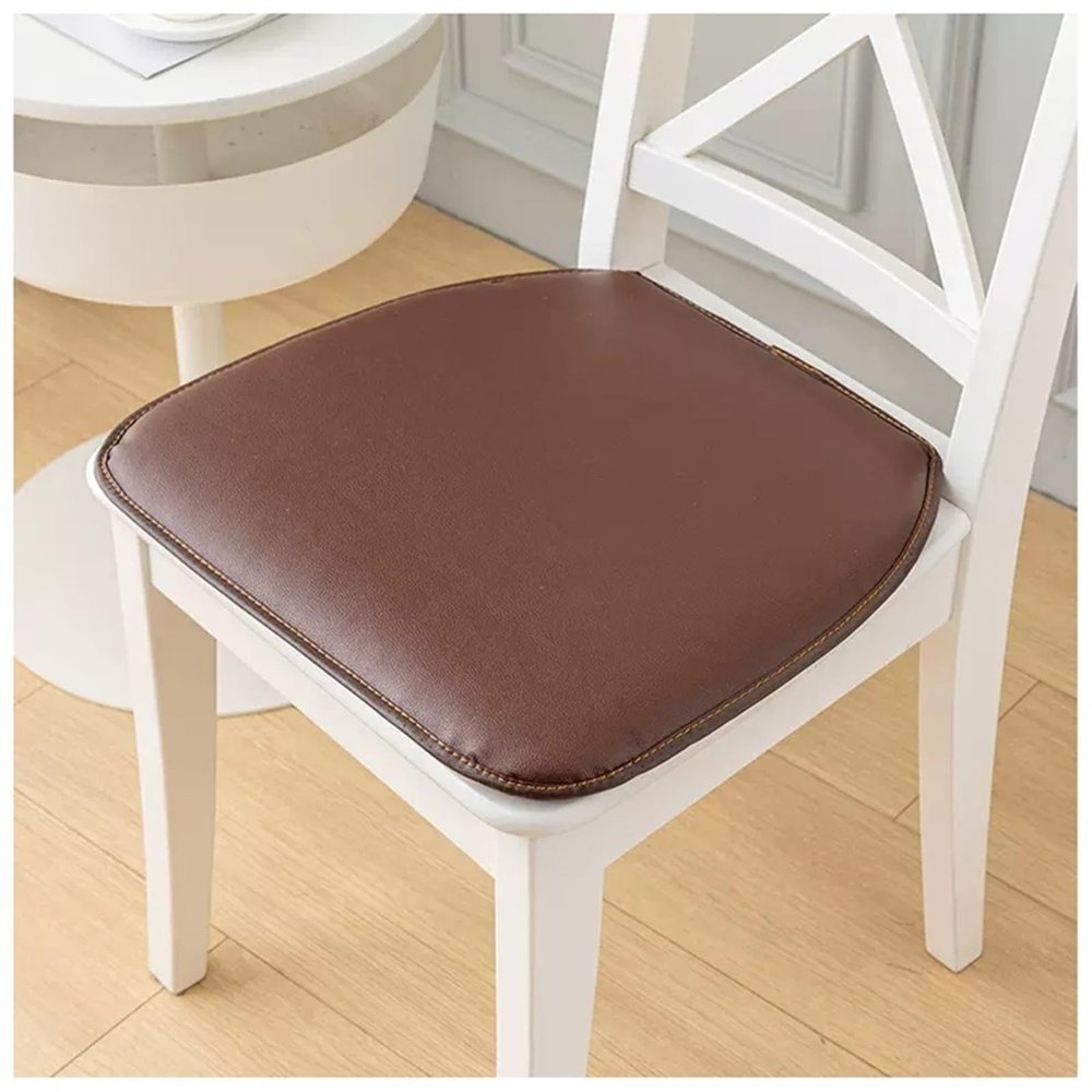 1/2/4 Pack Chair Cushion Imitation Leather Dining Chair Cushion Horseshoe Seat Cushion,Non-Slip Dining Kitchen Chair Pad (Color : Dark Green, Size : 40 * 43(2PACKS))