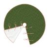 Christmas Tree Skirt 48" Bright Green Buffalo Check Plaid Linen Xmas Tree Skirt for Holiday Party Christmas Tree Mat Decorations Indoor Outdoor view 3