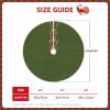 Christmas Tree Skirt 48" Bright Green Buffalo Check Plaid Linen Xmas Tree Skirt for Holiday Party Christmas Tree Mat Decorations Indoor Outdoor view 4
