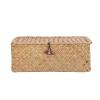 Seagrass Storage Baskets, natur al Seagrass Rectangular Woven Storage Box, Household Basket Bins with Lids for Organizing(S) view 1