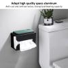 Gavigain Paper Towel Dispenser,Black Tissue Box Holder Stand,Wall Mount Napkin Organizer for Kitchen Bathroom Toilet,Napkin Holder Organizer Storage for Home and Office view 2