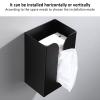 Gavigain Paper Towel Dispenser,Black Tissue Box Holder Stand,Wall Mount Napkin Organizer for Kitchen Bathroom Toilet,Napkin Holder Organizer Storage for Home and Office view 3