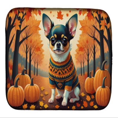 Caroline's Treasures DAC1035DDM Tricolor Chihuahua Fall Dish Drying Mat Absorbent Dish Drying Mat Pad for Kitchen Counter Dish Drainer Mat for Countertop, 14 x 21", Multicolor