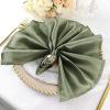 50 pcs 20-Inch Eucalyptus Green Satin Dinner Napkins - for Wedding Party Reception Events Restaurant Kitchen Home view 4