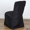 Tableclothsfactory 20 PCS Black Square Top Polyester Banquet Chair Cover Dinning Event Slipcover for Wedding Party Banquet Catering view 2