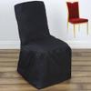 Tableclothsfactory 20 PCS Black Square Top Polyester Banquet Chair Cover Dinning Event Slipcover for Wedding Party Banquet Catering view 3