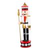HAKIDZEL Xmas Themed Wooden Nutcracker Decoration Adornment for Home Tabletop and Shelf Present for Christmas Weddings and Holidays Classic Wooden Soldier Figurine view 1