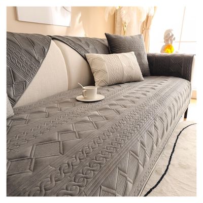 Couch Cover for Dogs l Shape Corner Sofa,Velvet Thick Sofa Slipcover 2/3 Cushion Non Slip Reversible Quilted Sofa Cover, Furniture Protector Sofa Cover Washable ( Color : #9 , Size : 45x45cm(1PC Pillo