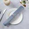 5 pcs 20x20-Inch Dusty Blue Premium Velvet Napkins - Wedding Party Home Events Dinner Catering Decorations Supplies view 3