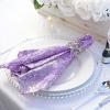 50 pcs 20-Inch Lavender Sequins Napkins - for Wedding Party Restaurant Holiday Dinner view 2