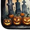 Caroline's Treasures DAC2023DDM Boston Terrier Spooky Halloween Dish Drying Mat Absorbent Dish Drying Mat Pad for Kitchen Counter Dish Drainer Mat for Countertop, 14 x 21", Multicolor view 4