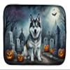 Caroline's Treasures DAC2006DDM Alaskan Malamute Spooky Halloween Dish Drying Mat Absorbent Dish Drying Mat Pad for Kitchen Counter Dish Drainer Mat for Countertop, 14 x 21", Multicolor view 1
