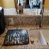 Caroline's Treasures DAC2006DDM Alaskan Malamute Spooky Halloween Dish Drying Mat Absorbent Dish Drying Mat Pad for Kitchen Counter Dish Drainer Mat for Countertop, 14 x 21", Multicolor view 2
