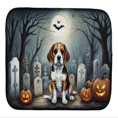 Caroline's Treasures DAC2011DDM Beagle Spooky Halloween Dish Drying Mat Absorbent Dish Drying Mat Pad for Kitchen Counter Dish Drainer Mat for Countertop, 14 x 21", Multicolor