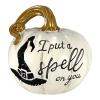Black White Orange Halloween Pumpkin Figurines Trick or Treat Witch Beware (White) view 1