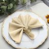 Balsa Circle 60 pcs 17-Inch Beige Polyester Luncheon Napkins - for Wedding Party Reception Catering Events Restaurant Kitchen Home view 1