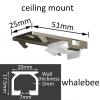 whalebee Curtain Track Square, Silent Curtain Rails with Accessories 0.5-6m Curtain Track Aluminium Alloy Strong Load-Bearing Durable Room Divider-Ceiling Curtain Track Rail view 2