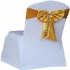 VhoMes Bows Chair Bands,Chair Back Tie,Spandex Chair Sash Butterfly Style Satin Bow Tie Sash Fit All Chairs Spandex Wedding Hotel Party Chair Sash-RED 1PC (Color : Gold) view 1