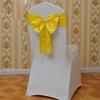 VhoMes Bows Chair Bands,Chair Back Tie,Spandex Chair Sash Butterfly Style Satin Bow Tie Sash Fit All Chairs Spandex Wedding Hotel Party Chair Sash-RED 1PC (Color : Gold) view 2