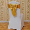 VhoMes Bows Chair Bands,Chair Back Tie,Spandex Chair Sash Butterfly Style Satin Bow Tie Sash Fit All Chairs Spandex Wedding Hotel Party Chair Sash-RED 1PC (Color : Gold) view 4