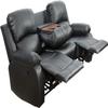 AYCP Bonded Leather Living Room Furniture Set Reclining Sofa Set Loveseat Furniture Sets in Living Room Sofa Recliners (Sofa, Black) view 1