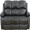AYCP Bonded Leather Living Room Furniture Set Reclining Sofa Set Loveseat Furniture Sets in Living Room Sofa Recliners (Sofa, Black) view 4
