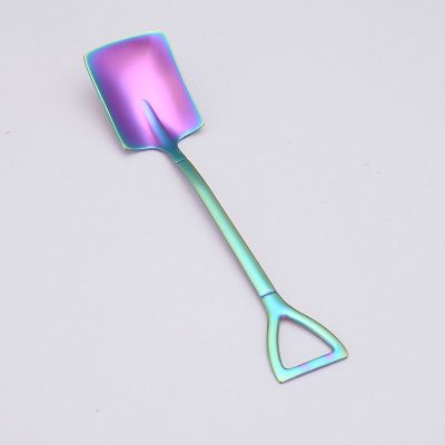 Sapper Ice Cream Shovel Creative Steel Shovel Spoon Dessert Spoon Ice Cream Spoon Soup Flat Pointed Spoon Stainless Watermelon Spoon