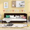 Anwick Wood Daybed Frame,Twin Bed Frames with Headboard and Back,Low Profile Day Bed with Solid Wood Slat Support for Toddlers,Kids,Teens,Adults,Easy Assemble (Twin, Espresso) view 3