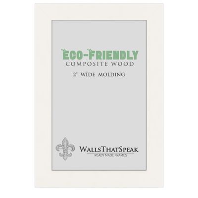 wallsthatspeak 14x20 White Picture Frame for Posters Puzzles or Artwork, 2-Inch Wide Border Moulding Photo Frames